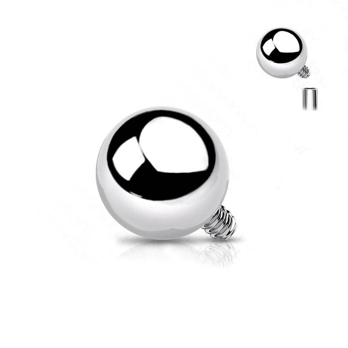 14G/16G Titanium Replacement Balls - Internally Threaded