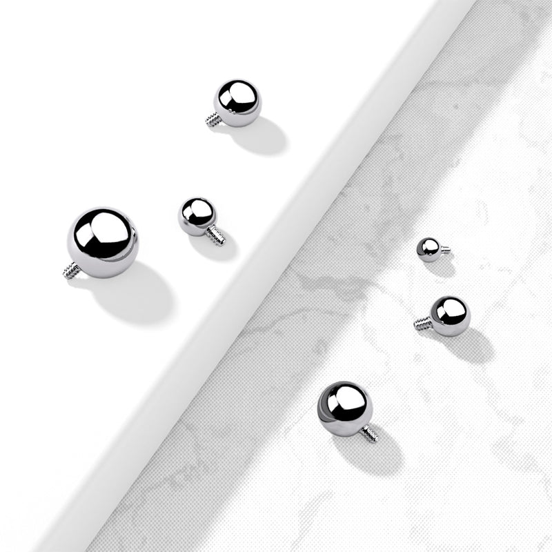 14G/16G Titanium Replacement Balls - Internally Threaded