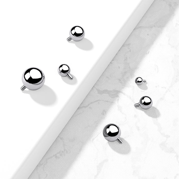 14G/16G Titanium Replacement Balls - Internally Threaded