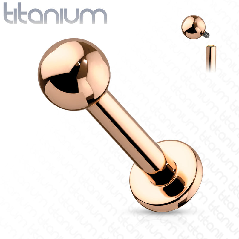 16G Titanium Labret Stud - PVD Multicolored Coating