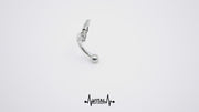16G Bat Eyebrow Ring - Surgical Steel barbell, Daith Earring, Daith Piercing, Rook Earring, Rook Piercing, Curved Barbell 8mm