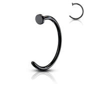 20G PVD coated surgical steel open nose hoop with lightweight design and smooth finish for comfortable everyday wear.
