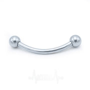 16G surgical steel eyebrow ring with curved design and 3mm ball ends, perfect for stylish and comfortable everyday wear