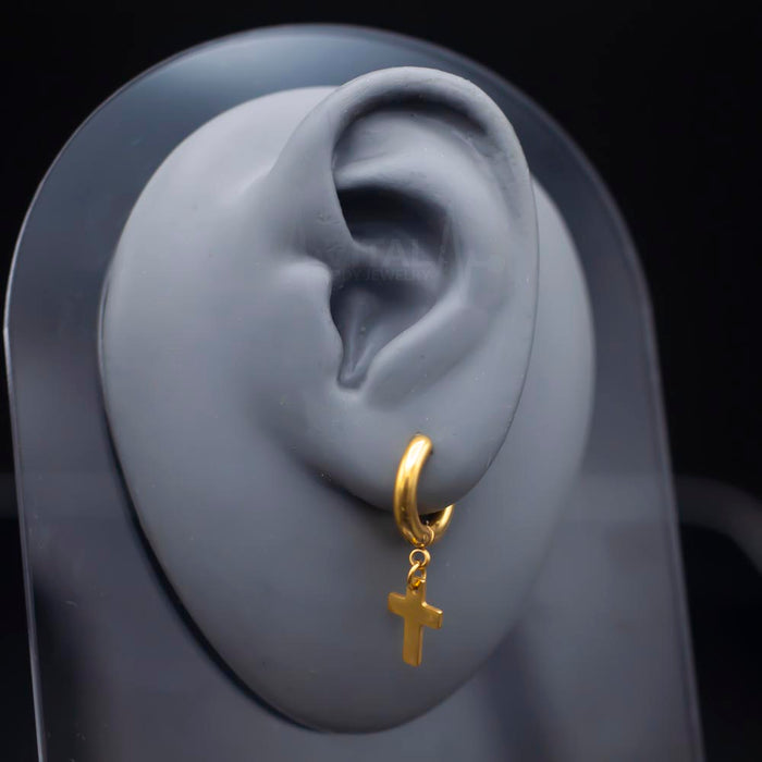 Charisma 80s Gothic Earring Cross Earrings For Men Dangle Hinged Hoop  Huggie | eBay