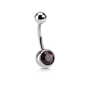 14G surgical steel navel belly ring with customizable 5mm and 8mm ball sizes, featuring an externally threaded design for easy insertion