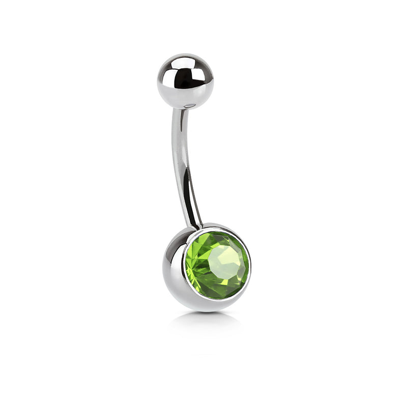 14G Surgical Steel Navel Belly Ring - Customizable Ball Sizes