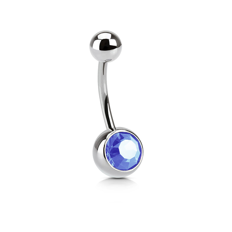 14G Surgical Steel Navel Belly Ring - Customizable Ball Sizes