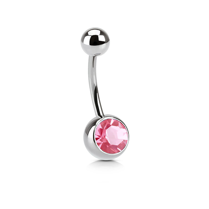 14G Surgical Steel Navel Belly Ring - Customizable Ball Sizes