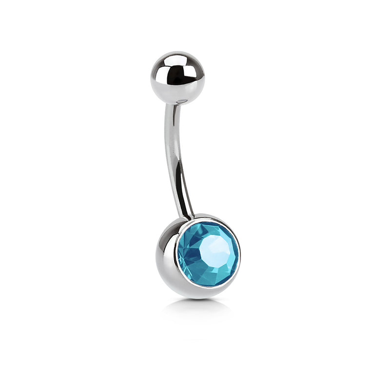 14G Surgical Steel Navel Belly Ring - Customizable Ball Sizes