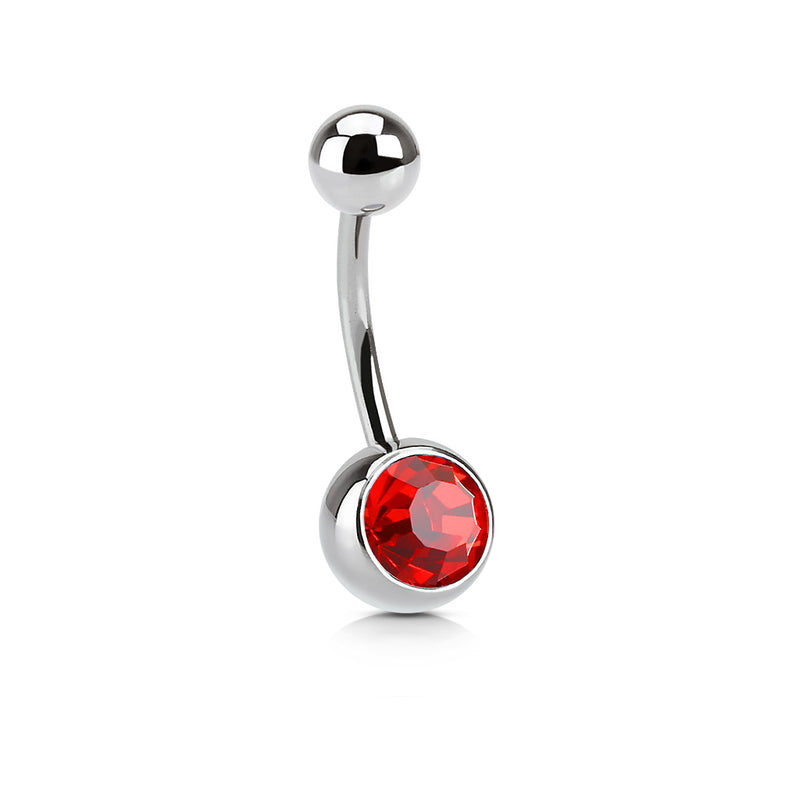 14G Surgical Steel Navel Belly Ring - Customizable Ball Sizes