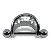 14G surgical steel nipple shields with vampire fang design for bold expression and unique style