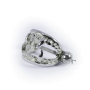 14G surgical steel nipple shields with unique vampire fang design for bold style and comfortable wear