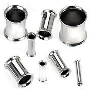 10GA surgical steel double flared eyelets with lightweight design, ideal for sensitive piercings, featuring a minimalist style and comfortable wear.