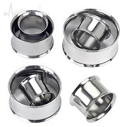 10GA surgical steel double flared eyelets with lightweight design, hypoallergenic and nickel-free for sensitive piercings