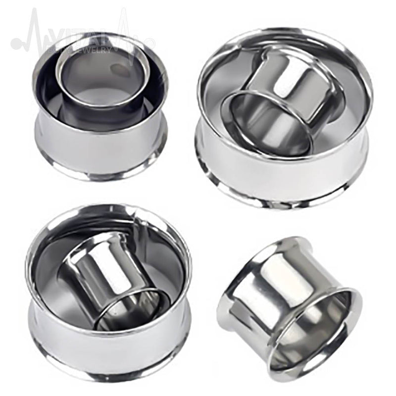 10GA surgical steel double flared eyelets with lightweight design, hypoallergenic and nickel-free for sensitive piercings