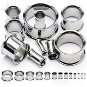 10GA surgical steel double flared eyelets with a lightweight design for comfortable all-day wear, ideal for sensitive piercings.