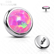 14G implant grade titanium micro dermal with opal design, featuring a 4mm gem for a radiant and stylish look.