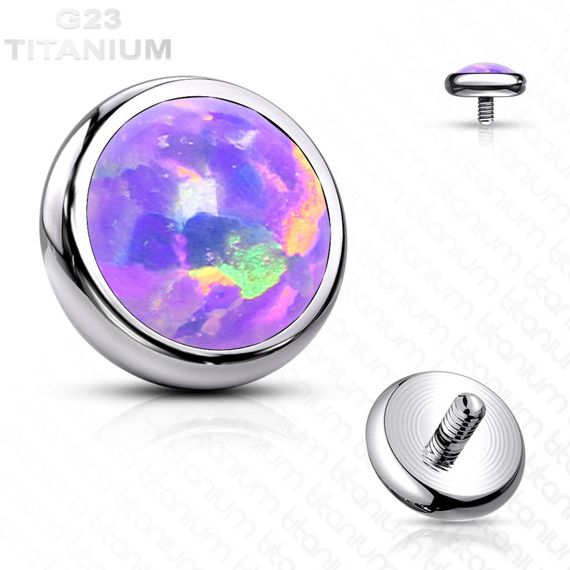 14G Titanium Micro Dermal - Opal Design