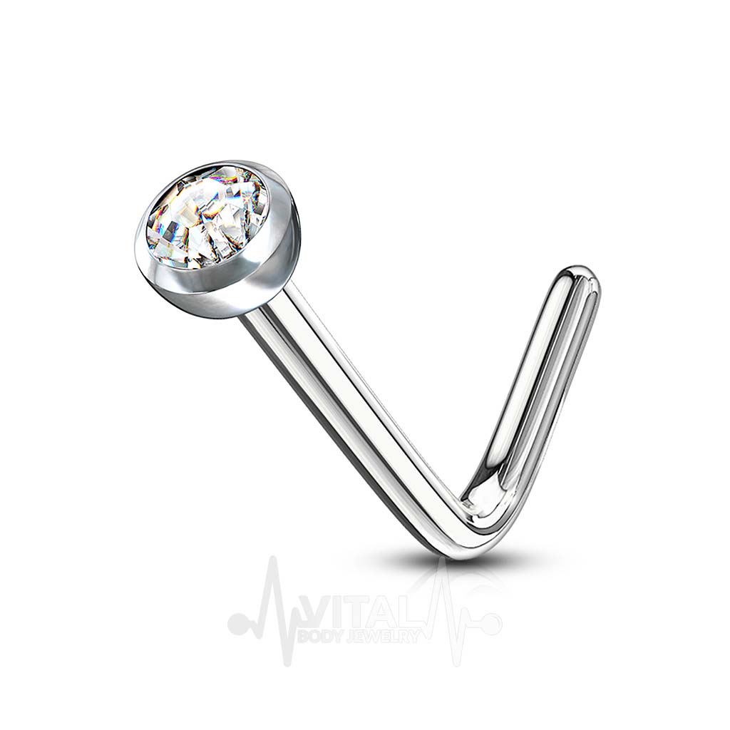 18 gauge l shaped store nose stud