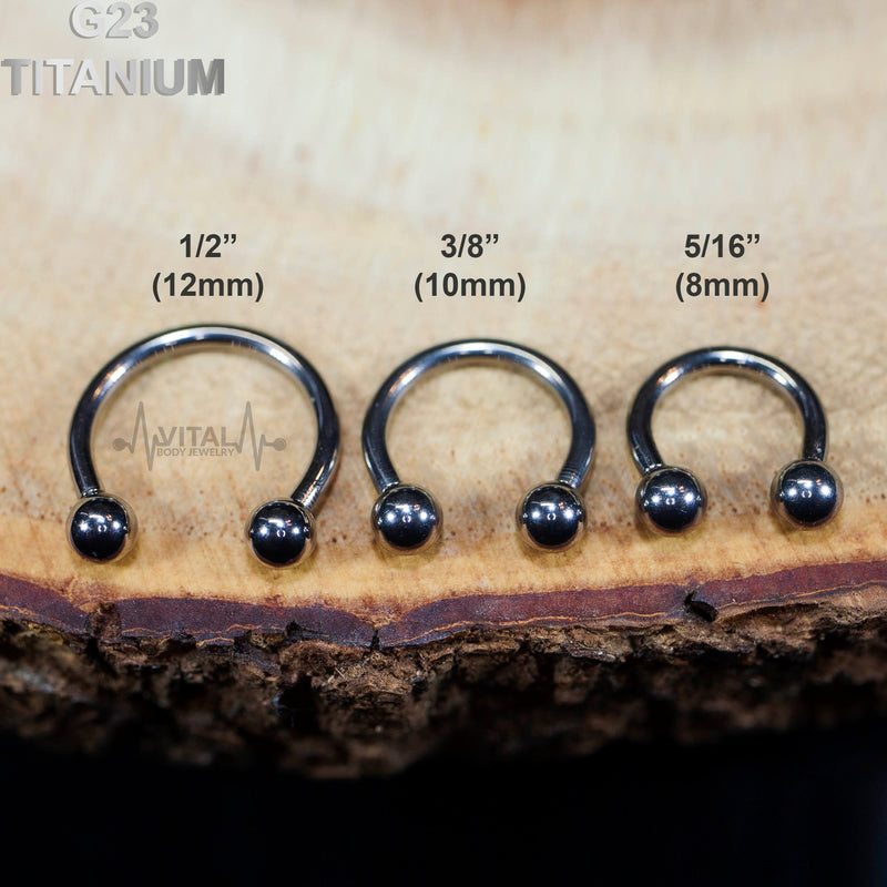 14G Titanium Septum Ring - Internally Threaded