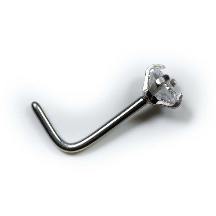 20g L Shaped Nose Ring Stud