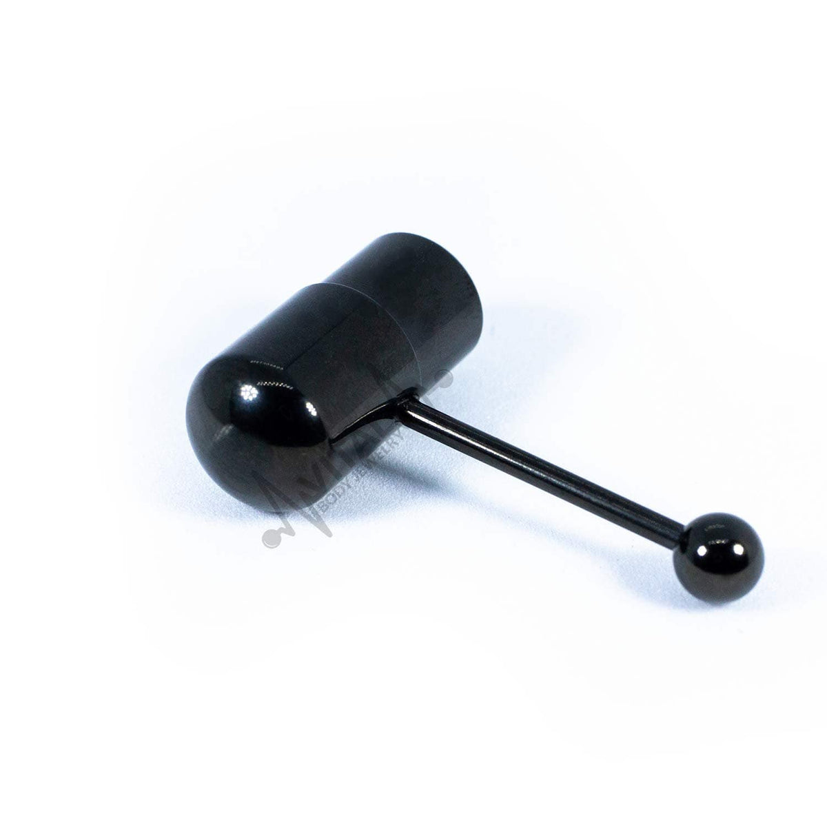 Black Vibrating Tongue Ring Barbell, Batteries Included, Externally Th —  Vital Body Jewelry