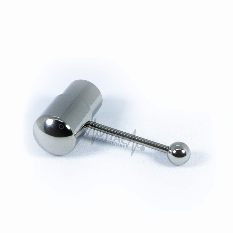 14G Surgical Steel Tongue Ring - Vibrating Design Vital Body Jewelry 14G Surgical Steel Tongue Ring - Vibrating Design Vital Body Jewelry
