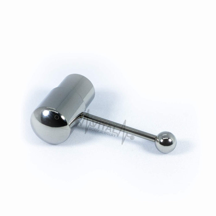 Vibrating Tongue Ring Barbell, Batteries Included, Externally Threaded - vitalbodyjewelry