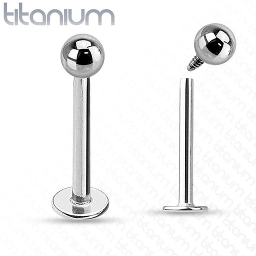 Titanium • Lip Ring, Labret Stud, 16G, Internally Threaded, 3mm Ball • Vital Body Jewelry