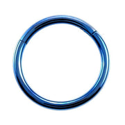 Titanium Nose Ring, 16G, Septum Ring, Earring, Seamless, Segment Hinged Hoop Vital Body Jewelry