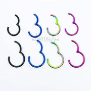 16G titanium seamless hinged septum ring with a smooth finish for comfortable daily wear, available in 5/16" and 3/8" diameters.