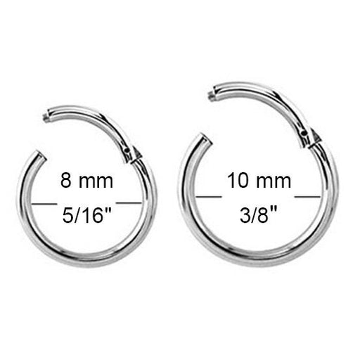 Titanium • Nose Ring, 18G, Septum Ring, Earring, Seamless, Segment Hinged Hoop • Vital Body Jewelry