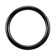 16G titanium seamless hinged septum ring with a sleek design for comfortable daily wear, available in 5/16" and 3/8" diameters