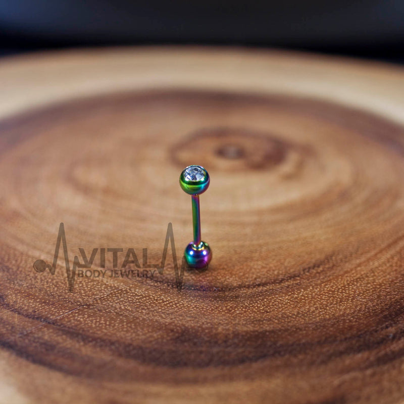 Tongue Ring PVD Coated Surgical Steel Piercing Barbells In Mix Colors