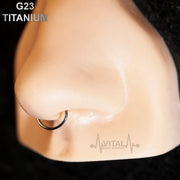 20G hypoallergenic G23 titanium septum ring with smooth finish for comfort and a versatile 3/8" diameter design