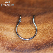 20G hypoallergenic G23 titanium septum ring with a smooth finish for comfortable all-day wear and a versatile 3/8" diameter.