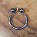 16G Titanium Internally Threaded Septum Ring, Horseshoe, Curved Barbell, Circular Bent Barbell, Balls Ends,  • Vital Body Jewelry