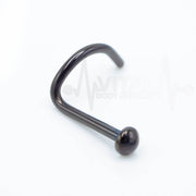 18G surgical steel corkscrew nose ring with multicolor design for unique style and secure fit