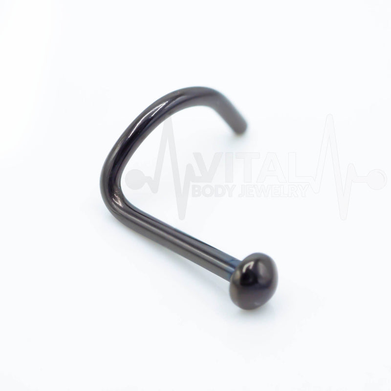 18G surgical steel corkscrew nose ring with multicolor design for unique style and secure fit