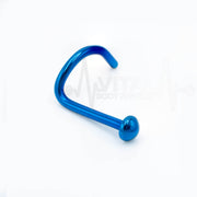 18G and 20G surgical steel corkscrew nose ring with multicolor design for a secure fit and vibrant style
