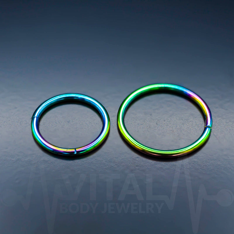 Titanium Hinged Nose Ring, 20G, Septum Ring, Earring, Seamless, Segment Hoop • Vital Body Jewelry