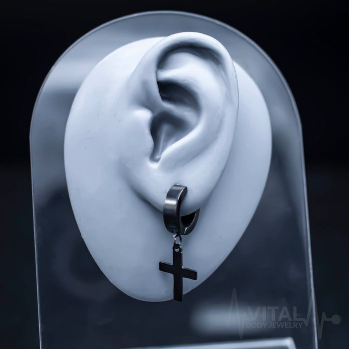 Orecchini Croce Set Di 4 Paia Di Orecchini A Cerchio In Acciaio Inox - Con Ciondolo Croce - Per Uomo E Donna Set Orecchini 4 Paia Orecchini Croce Set Di 4 Paia Di Orecchini A Cerchio In Acciaio Inox - Con Ciondolo Croce - Per Uomo E Donna Set Orecchini 4 Paia