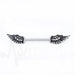 Pair of Winged Antique Style Nipple Bars, Surgical Steel, 14G Externally Threaded