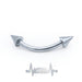 16G Eyebrow Ring, Curbed Surgical Steel Barbell with Spike Ends