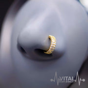 30 Gem, 20G Bendable Hoop Rings for Ear Cartilage, Eyebrow, Nose and More - Vital Body Jewelry