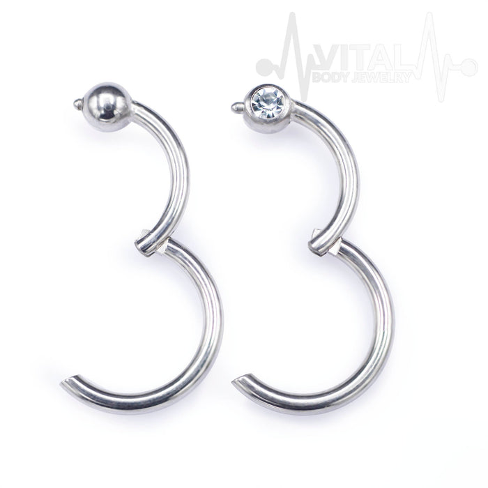 Hinged Nose Ring Hoop | Clicker Segment Ring Septum Jewelry