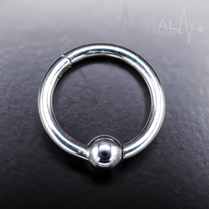 16G Hinged Captive Bead Nose Ring with Ball or CZ Gem,Fixed Ball for Earring, Tragus, Cartilage and more