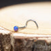 Small 20G Opal Nose Ring Cork Screw, Press Fit, 316L Surgical Steel, Multicolor - Vital Body Jewelry