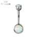 Titanium • Fire Opal, Belly Button Ring, 14G, Internally Threaded, Four Natural Colors • Vital Body Jewelry