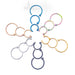 Thin 20G Open Nose Ring, Surgical Steel, Adjustable, Easy To Fit Disk End, Comfortable, Half Hoop, PVD Coated